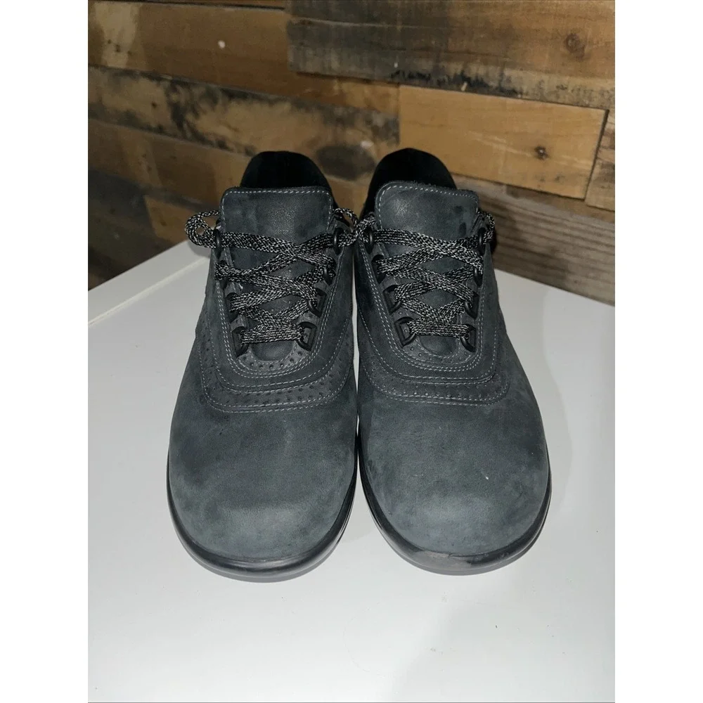 SAS Walk Easy Nero Black Nubuck Suede Walking Shoes - Womens Size US 9.5 M